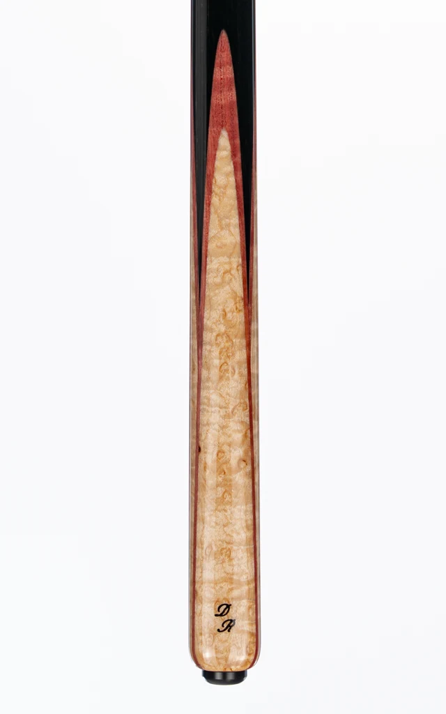 3 Four point splice with birds eye maple burl and pink ivory